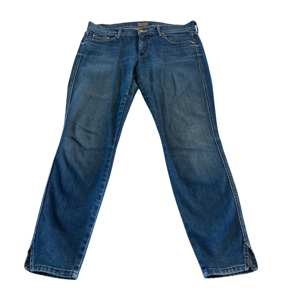 MOTHER Denim The Vamp In Spiked Heels To Tractor Wheels Cropped Jeans Size 30 - Picture 2 of 13